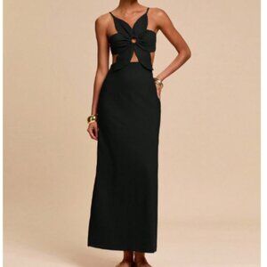 NEW 3D Flower Linen Blend Dress